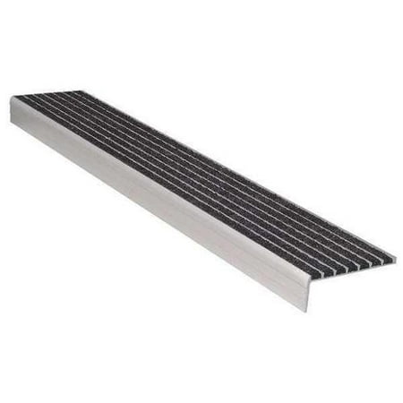 - WOOSTER PRODUCTS 142BLA3 Safety Stair Nosing, Black, Extruded Alum