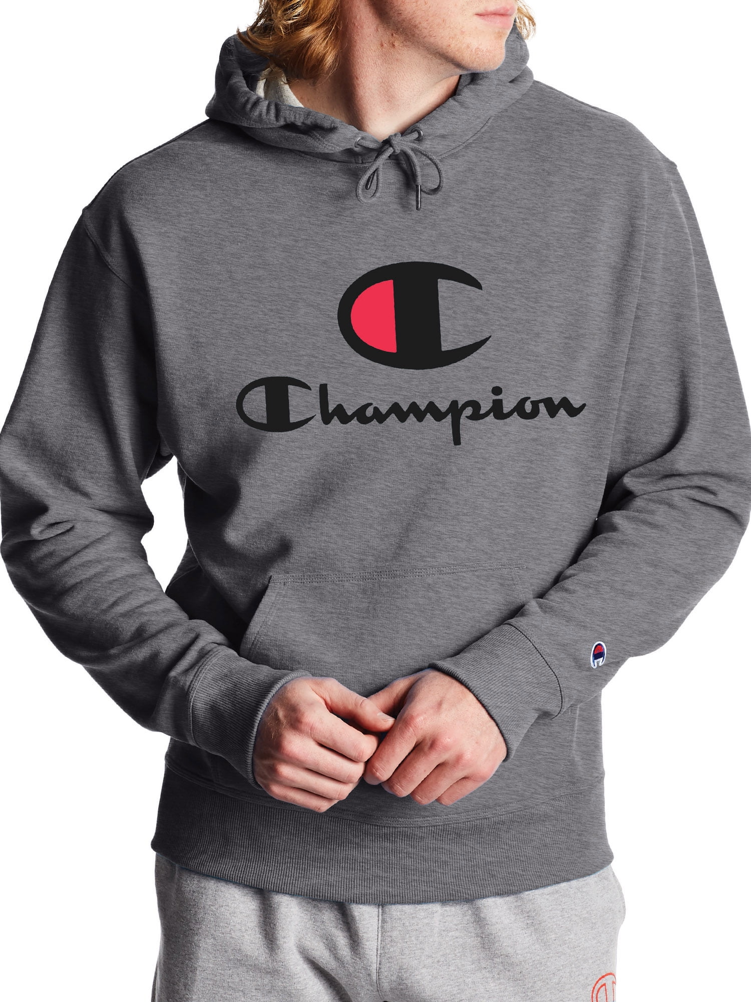 champion graphic logo hoodie pullover