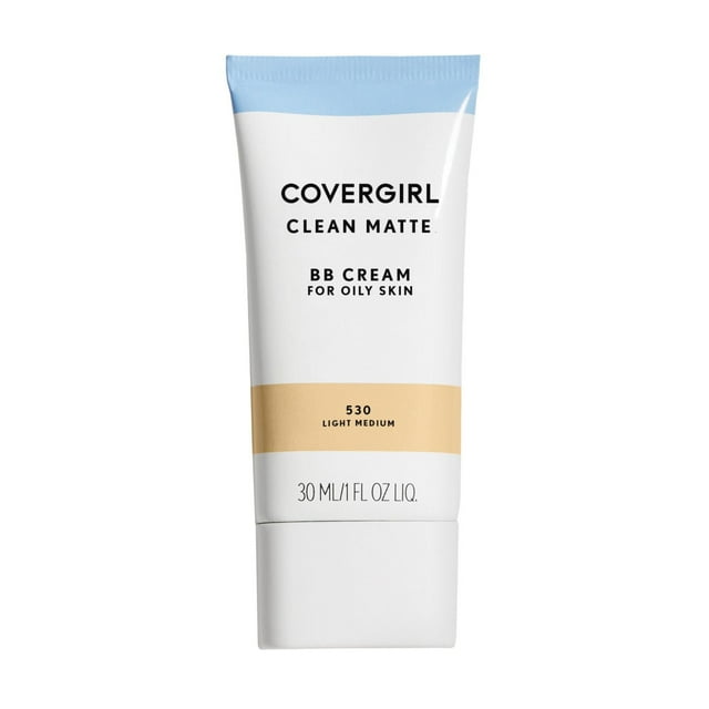 COVERGIRL Clean Matte BB Cream, Oil-Free, Long-Lasting, Sensitive Skin, Lightweight, 100% Cruelty-Free