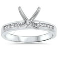 thumbnail image 1 of Bague 1/2ct Diamant Princesse Semi-Montage Or Blanc 14k, 1 of 4