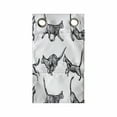 thumbnail image 1 of Charcoal Hanging Pocket Organizer, Monochromatic Cat Lover Pattern with Playful Kittens Print, Printed Polyester Storage Bag with Pockets, 9" x 27", Charcoal Grey and White, 1 of 2