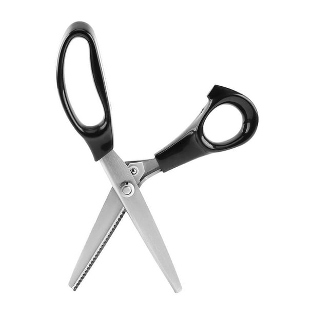 WALFRONT Fabric Decorative Round Triangle Edge Pinking Shears Scissors Stainless Steel Clipper Large Scallop Cut 3 5 7mm For Professional And Domestic