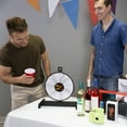 thumbnail image 4 of Brybelly Spin it to Win It Mini Prize Wheel, 12" | 14 Blank Dry Erase Slots, Customizable Dry Erase Button, Adjustable Spin Speed | Tabletop Prize Wheels for Trade Shows, Office Games, and Parties, 4 of 6