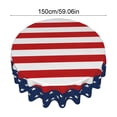 thumbnail image 3 of Aodebiao Patriotic Star Pattern Round Tablecloth Spill-Resistant Wrinkle-Resistant Polyester Fabric for Kitchen Dining Party Decor Independence Day Celebration Picnic Events, 3 of 6