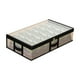 thumbnail image 2 of Bolsa de almacenamiento plegable debajo de la cama - Organizador de cremallera transpirable para ropa, colchas y mantas, 80x47x20 cm, material de PVC, negro, 2 of 6