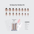 thumbnail image 5 of BTArtbox Press On Nails - Black French, Short Almond, Lamp-Curable, 4-Week Wear, Easy-to-Apply, 32 Count All-in-One Kit, 5 of 8