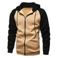 thumbnail image 1 of toraway Sweatshirt Set Girls Winter Men's Hooded Cardigan Sweatshirt Loose Textured Zip Hooded Sweatshirt Insert Sleeve Jacket S, 1 of 4