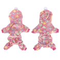 thumbnail image 4 of Autumn Winter Pet Clothes Jump Suit Warm Pajamas Clothing for Dogs Cats Small Animals Rose Red Dog Paw L, 4 of 4