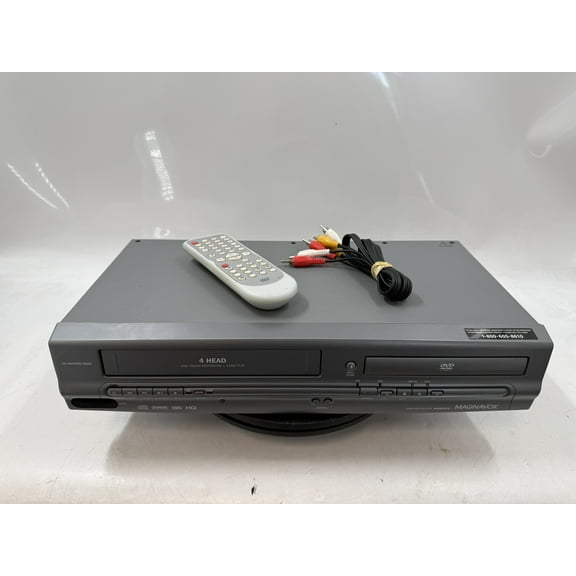 Pre-Owned Magnavox mwd2205 DVD VCR Combo Vhs Player w/ Remote, A/V Cables & HDMI Adapter