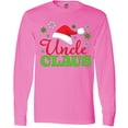thumbnail image 3 of Inktastic Uncle Claus with Christmas Santa Hat and Snowflakes Long Sleeve T-Shirt, 3 of 5