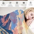 thumbnail image 3 of Cartoon Mountain Blanket Queen Natural Scenery Theme Blanket Boys and Girls Jungle Tree Blanket Watercolor Sunbed Blanket Sofa Decoration Soft and Comfortable Blanket, 3 of 6