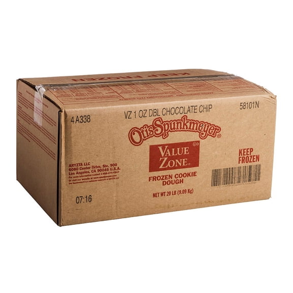 Otis Spunkmeyer Value Zone Double Chocolate Chip Cookies Dough, 1 Ounce - 320 per case