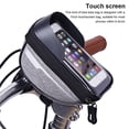 thumbnail image 2 of Bicycle Touch Screen Bag Front Top Handlebar Storage Bike Mobile Phone Case Removable Hands-free Pouch Holder Accessory Red, 2 of 10