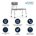 thumbnail image 3 of Flash Furniture Hercules Series Bath and Shower Transfer Bench with Back and Side Arm, Gray, 3 of 20