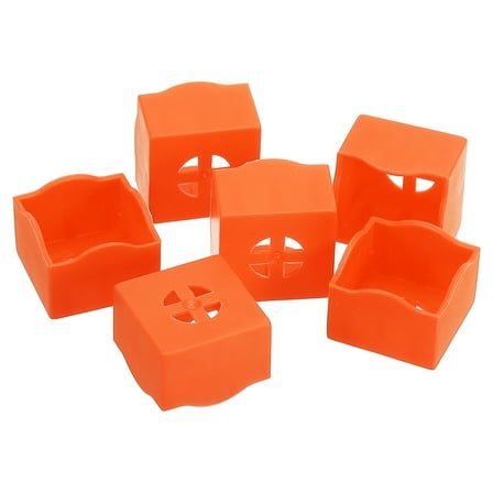 Uxcell Pool Chalk Holder Billiard Chalk Storage Holder Portable Cue Chalk Holder Orange 6 Pack