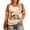 BC49_Khaki, variant on IYYVV Womens Fall Halloween Crew Neck Shirt Holiday Funny Pumpkin Ghost Graphic Tee Casual Short Sleeve Autumn Tops Brown 2XL