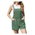 thumbnail image 5 of Asklazy Women's Summer Casual Rompers Bib Short Overalls Loose Jumpsuit Beach Outfits Travel Vacation Clothes, 5 of 10