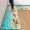 Beach 1-17.3 x 47 in + 17.3 x 29 in, variant on Abstract Blue 17.3 x 47 in + 17.3 x 29 in Kitchen Mat Set of 2