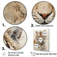 thumbnail image 3 of Designart "Beige Tiger In Minimalism" Animals Tiger Floater Framed Wall Art Prints, 3 of 5