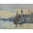 thumbnail image 3 of Laure Brouardel 14x12 Black Modern Framed Museum Art Print Titled - Pavilions on the Banks of the Seine, at the 1900 Exhibition (1900), 3 of 5
