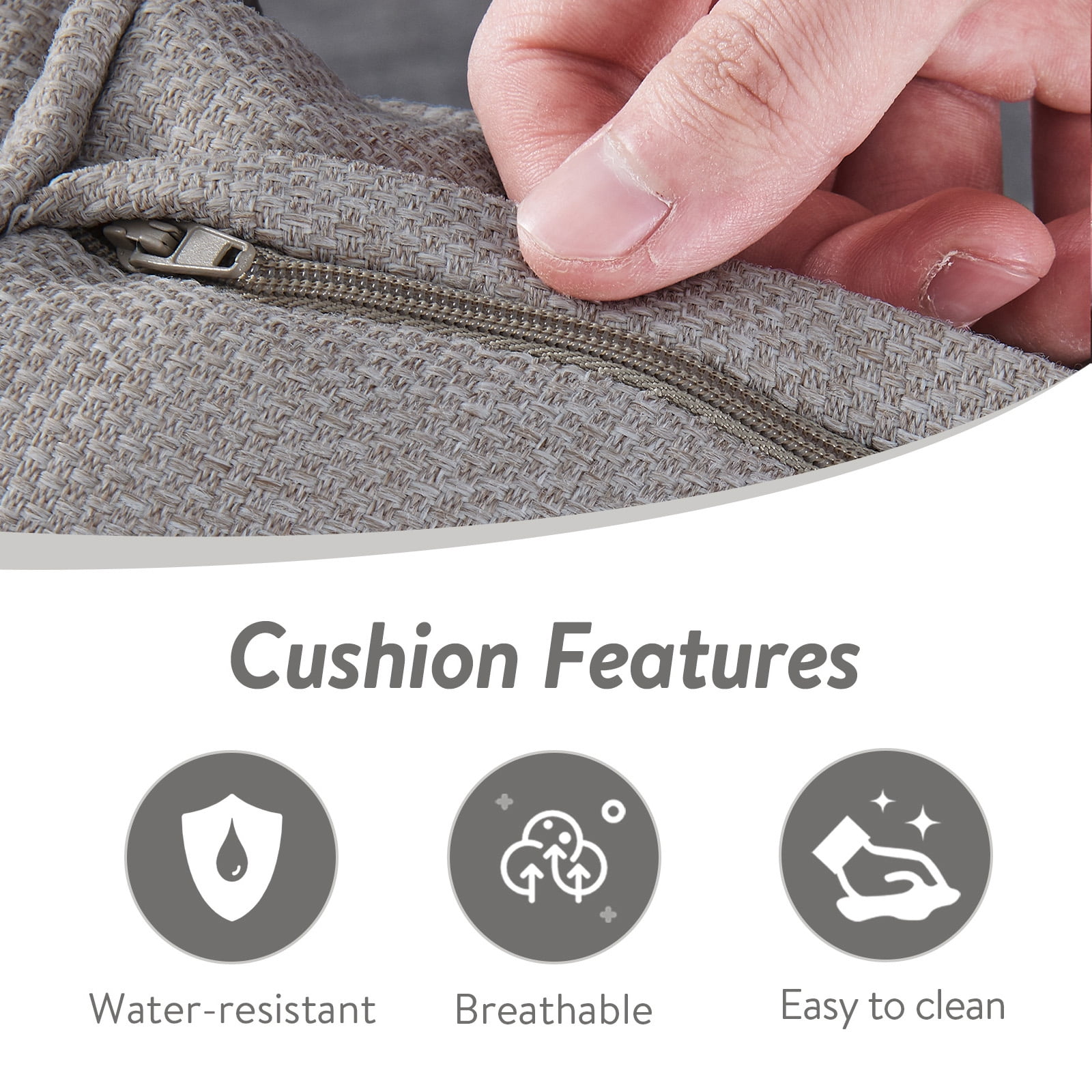 POCASSY Outdoor Swivel Rocking Chairs Set of 2, All Weather Brown Wicker Rattan Patio Furniture Set Patio Chairs with 360° Swivel Glider Chairs for Balcony, Garden, Porch, Pool and Backyard, Gray