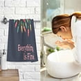 thumbnail image 7 of Yayeee 2 Pack Hand Towels for Bathroom 100% Cotton 16" x 28" Soft Absorbent Kitchen Towel, Blue Christmas Light, 7 of 7