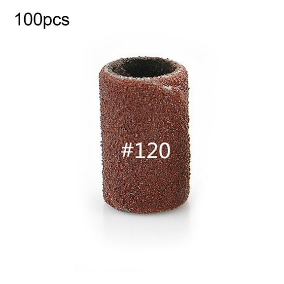 UDIYO 100Pcs Sanding Buffer Band Drill File Machine Bits Grinding Ring Nail Art Tool