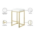 thumbnail image 4 of Meridian Furniture Nicola 26.5"H Vegan Leather Counter Stool in White (Set of 2), 4 of 5