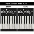 thumbnail image 3 of Welcome Garden Flag Small Vertical Double Sided 12.5 x 18 Inch Music Piano Musical Lover Burlap Yard Outdoor Decor, 3 of 6