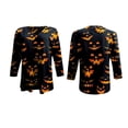 thumbnail image 4 of Women‘s Halloween Long Sleeve Open Front Cardigan Bat Print Buttons Down Cardigan Streetwear, 4 of 5