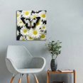 thumbnail image 5 of Chilfamy Butterfly White Flower Yellow Centers Canvas Wall Art 12x12in, 5 of 6