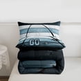 thumbnail image 5 of meiyoeat Go Fishing Stripe King Size Comforter Sets For Kids,Blue Wood Fishing Comforters King Size For Boys,Black Reversible,3Pcs, 5 of 7