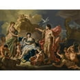 thumbnail image 2 of Francesco Solimena 24x19 Gold Ornate Framed and Double Matted Museum Art Print Titled - Bacchus and Ariadne, 2 of 4