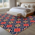 thumbnail image 4 of 6'x9' Area Rugs, Red Navy Blue Indoor Outdoor Area Rug for Living Room Bedroom, Morocco Modern Geometric Ethnic Art Washable Bathroom Rugs Kitchen Floor Carpet Mats Home Decor Aesthetic, 4 of 8