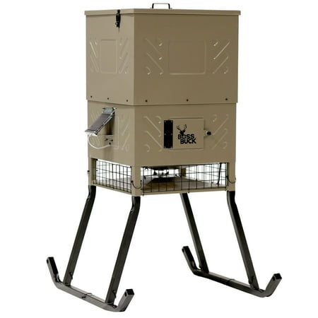 BOSS BUCK 600# STAND & FILL SLED FEEDER W/ DIVERTER PLATE & SOLAR PANEL