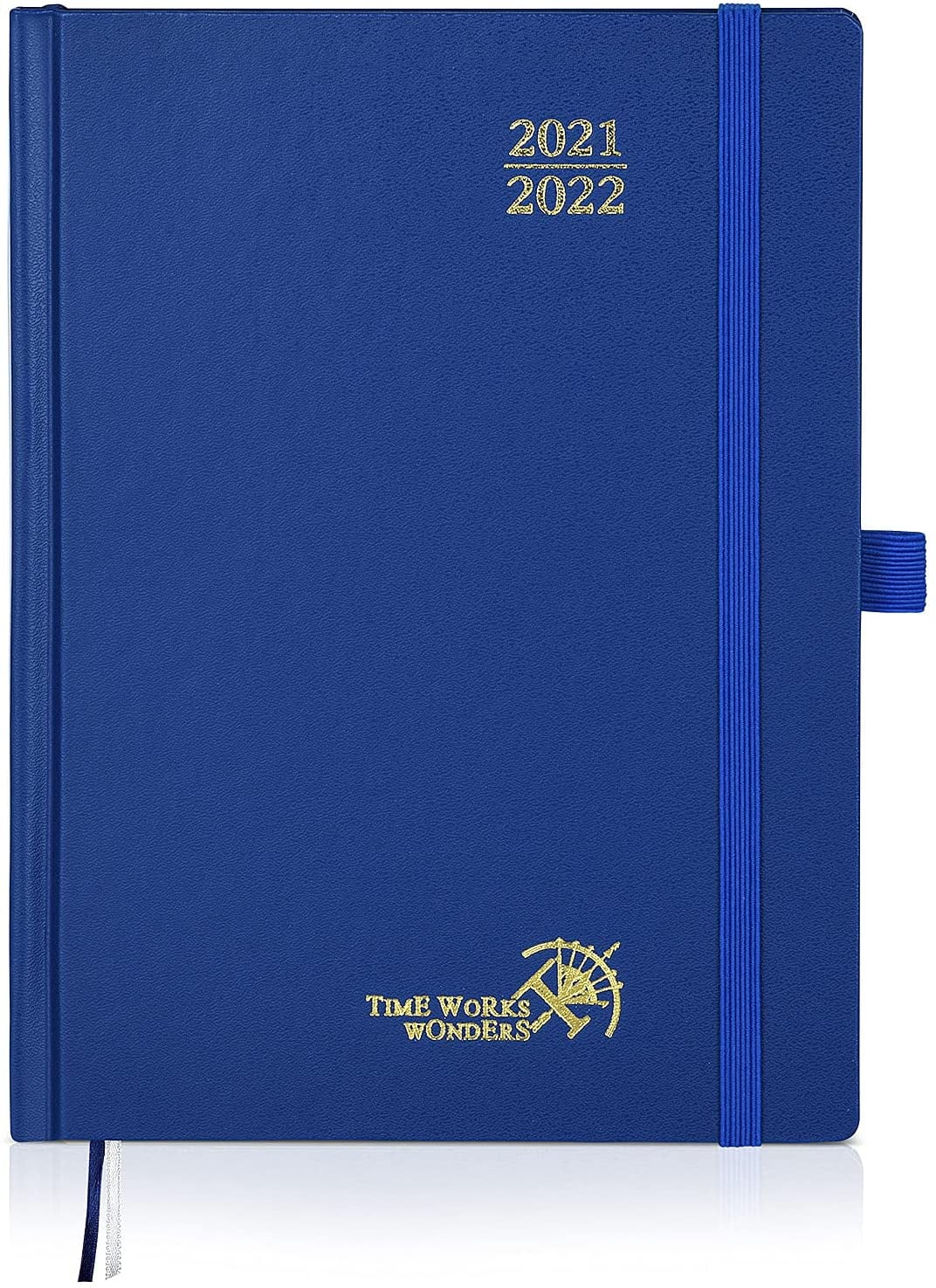 Brown POPRUN Agenda August 2021 to July 2022 with Pocket Vegan Leather Hardcover Academic Planner Hourly 2021-2022 Vertical Weekly & Monthly 8.5 x 10.5 Note & Address Pages 