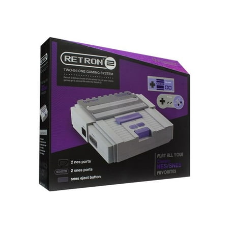 Hyperkin RetroN 2 with 2 Gamepads, Gray & Purple