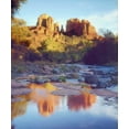 thumbnail image 2 of Talbot Frank, Christopher 20x23 Black Ornate Wood Framed with Double Matting Museum Art Print Titled - Arizona, Sedona Cathedral Rock and Oak Creek, 2 of 4