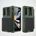 thumbnail image 1 of Frusde for Samsung Galaxy Z Fold 5 Wallet Case with Screen Protector S Pen Holder Camera Cover Fulll Protective Case-Green, 1 of 5