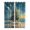 Green Yellow Blue, variant on Navy Blue Burnt Orange Window Curtains Panels with Silver Grommet, Retro Geometric Abstract Kitchen Cafe Curtain Draperies Window Treatment Set for Living Room/Bedroom/Laundry Room/Bathroom, 104x72
