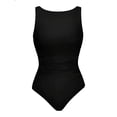 thumbnail image 7 of Levmjia Women's High Neck Solid Color Backless One Piece Swimsuit with Built in Bra Tummy Control Nylon Spandex Swimwear Bathing Suit for Women Sizes S 2XL, 7 of 7