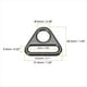 thumbnail image 2 of Ajustador de Hebilla Triangular, Ajuste de Anillo D Triangular con Abrazadera Giratoria de Varilla para Correas Correa para Mochila Escolar Correa A, 2 of 5