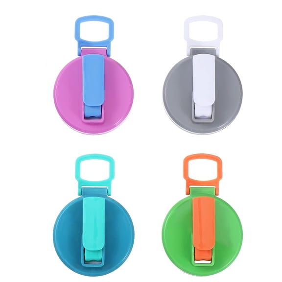 ACDANC 4 Pack Soda Can Lids with Silicone Straw, Leak-Proof Soda Can Covers to Keep Carbonation Reusable Pop Can Lids for 2.13 Inch Standard Canned Beverage, Beer, Juice, Seltzer (4 Colors)