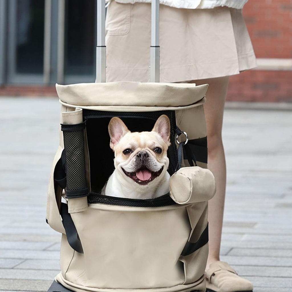 Miiottaa Foldable Dog Carrier Backpacks Convertible High Capacity Tear Resistant Polyester for Hiking Camping Trip
