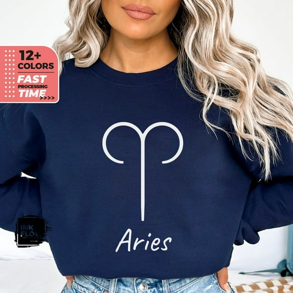Aries Zodiac Sweatshirt, Birthday Aries Women, March April Birthday Sweater, Crewneck Top, Astrology Aries Sweatshirt Gift TSHIRT All Size S-5XL