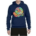 thumbnail image 2 of Wild Bobby Rainbow Painted I've Got The Whole World Dean Russo Design Inspirational/Christian Unisex Hoodie Sweatshirt, Navy, 3X-Large, 2 of 6