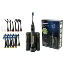 Pursonic s520 sonic toothbrush- includes 20 accessories: 12 brush heads & more - black