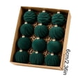 thumbnail image 6 of 12 Pcs Green Velvet Flocked Christmas Balls, 2.36 Inch Christmas Tree Ornaments, Green Hanging Xmas Ball Decorations, Soft Textured Christmas Tree Decor for Home, Mantel, Wreath, Garland, Party, 6 of 6