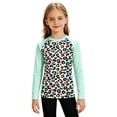 thumbnail image 2 of Tiijoy Boys Leopard Long Sleeve Rashguard UPF 50+ Swim Shirt Swimwear for Kids, Sizes 3-14, 2 of 6