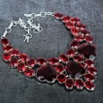thumbnail image 2 of Natural Mozambique Garnet Gemstone 925 Sterling Silver Jewelry Necklace 18", 2 of 2